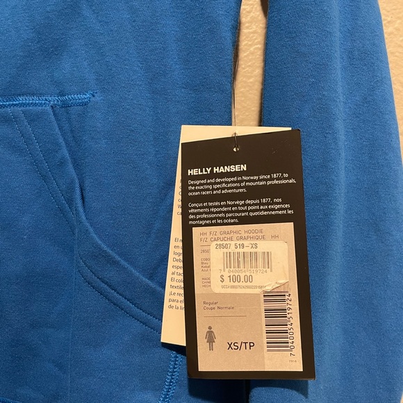 Helly Hansen Women’s hoodie, size XS new with tag - Picture 4 of 4